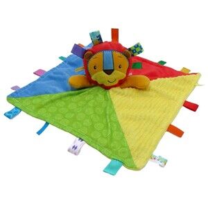 Taggies Patchkin Pals Lion Baby Security Blanket Lovey Plush Sensory Toy Nursery